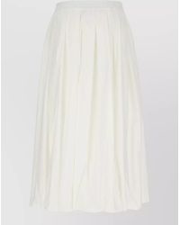 Weekend by Maxmara - Cotton Midi Skirt Pleated Design - Lyst
