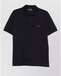 Emporio Armani - Cotton Polo Shirt Logo Detail Short Sleeves - Lyst