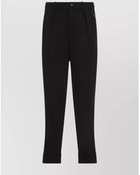 Ralph Lauren - Wool Pintuck Straight-Leg Tailored Trousers - Lyst