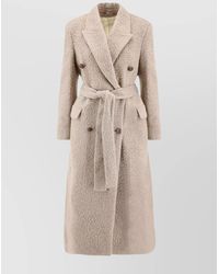 Golden Goose - Double-Breasted Coat Belted - Lyst