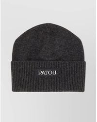 Patou - Ribbed Knit Cashmere Wool Beanie - Lyst
