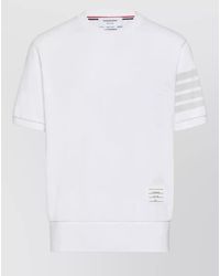 Thom Browne - Cotton Jersey Short-Sleeve T-Shirt - Lyst