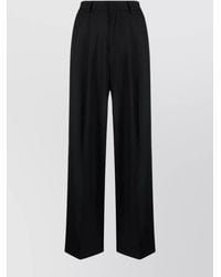 AZ FACTORY - Virgin Wool High-Rise Pleated Wide-Leg Trousers - Lyst
