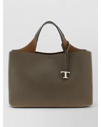 Tod's - Small Leather Bucket Tote Bag Handles Strap - Lyst