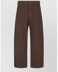 Lemaire - Straight Pants Belt Loops Side Pockets - Lyst