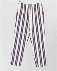 forte_forte - Drawstring Trousers Side Pocket Vertical Stripes - Lyst