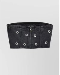 ROTATE BIRGER CHRISTENSEN - Studded Denim Tank Top - Lyst