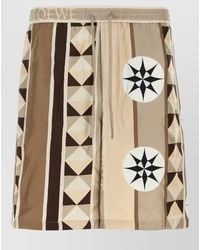 Loewe - Silk Printed Bermuda Shorts - Lyst