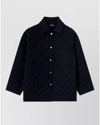 A.P.C. - Georges Quilted Wool Layering Coat - Lyst