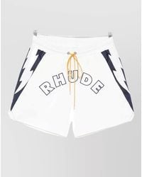 Rhude - Logo Swim Shorts Lightning Motif - Lyst