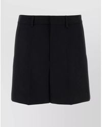 Valentino Garavani - Virgin Wool Pleated Bermuda Shorts - Lyst