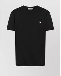 Moschino - Crew Neck Duck Embroidery T-Shirt - Lyst