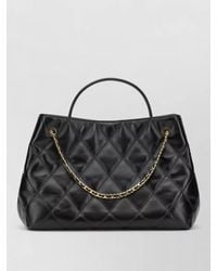 Tory Burch - Fleming Lamb Leather Quilted Tote Bag - Lyst