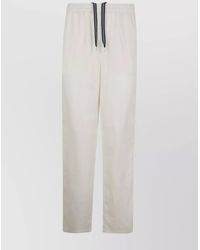 Aspesi - Linen Straight-Leg Trousers - Lyst