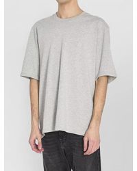 Ami Paris - Ribbed Crewneck Oversized Cotton T-Shirt - Lyst