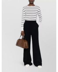 Max Mara - Wide Leg High Waist Full Length Trousers - Lyst