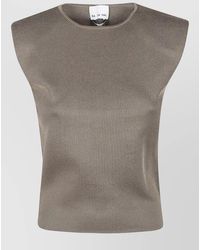 Sa Su Phi - Knit Top Crew Neck Ribbed Sleeveless - Lyst