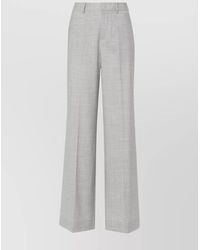 P.A.R.O.S.H. - Wool Pressed-Crease Wide-Leg Trousers - Lyst