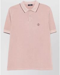 Herno - Cotton Polo Shirt Logo Detail Collar - Lyst