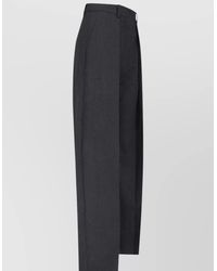Victoria Beckham - Tailored Straight Leg Pants Belt Loops Pockets - Lyst