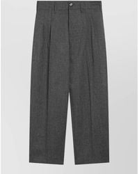 Ami Paris - Tailored Suit Trousers Belt Loops Pleats - Lyst