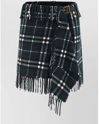 Burberry - Embroidered Cashmere Wool Mini Skirt - Lyst