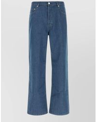 A.P.C. - Aaron Wide Leg Denim Jeans Five Pocket - Lyst