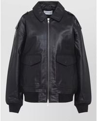 Frankie Shop - Viper Leather Jacket - Lyst