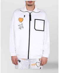 BOSS - Cotton High Neck Zip Sweatshirt - Lyst