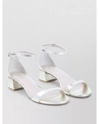 Stuart Weitzman - Nudist Block 35 Leather Heel Sandals - Lyst