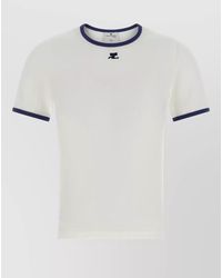 Courreges - Cotton Slim-Fit Short-Sleeve Logo-Patch T-Shirt - Lyst