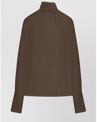 Tom Ford - High-Neck Long Sleeve Silk Blouse - Lyst