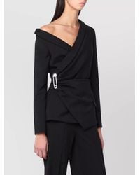 GIUSEPPE DI MORABITO - Virgin Wool Asymmetric Single Breasted Coat - Lyst