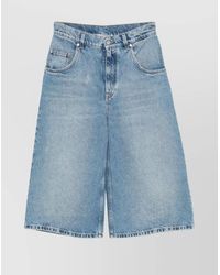 Stella McCartney - Denim Knee-Length Bermuda Shorts - Lyst