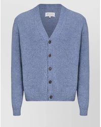Maison Margiela - Ribbed V-Neck Long Sleeve Cardigan - Lyst