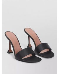 AMINA MUADDI - Silk Satin Open Square-Toe Mules - Lyst