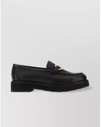 Ferragamo - Leather Lug Sole Loafers - Lyst