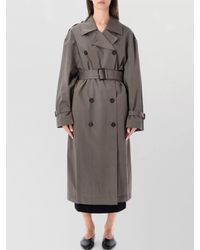 TOTEME - Organic Cotton Double-Breasted Belted Trench Coat - Lyst