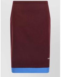 Miu Miu - Wool Midi Skirt Double Layer Slit - Lyst