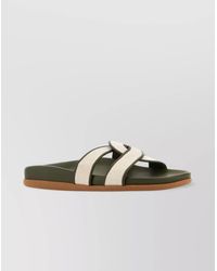 Ancient Greek Sandals - Canvas Dual Strap Flat Sandals - Lyst
