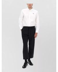 Maison Kitsuné - Technical Fabric Pants Cropped Relaxed Waist - Lyst