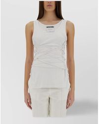 Moschino - Tank Top With Laces - Lyst