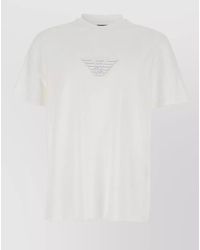 Emporio Armani - Cotton Logo-Print Short-Sleeve T-Shirt - Lyst