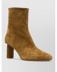 forte_forte - Suede Leather Ankle Boots - Lyst