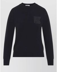 Peserico - Crew Neck Sweater Long Sleeves Pocket Detail - Lyst