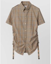 Burberry - Checked Cotton Short-Sleeve Shirt - Lyst