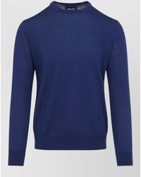 Giorgio Armani - Virgin Wool Ribbed Crew-Neck Jumper - Lyst