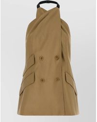 Max Mara - Silk Blend Sleeveless Double-Breasted Jacket - Lyst