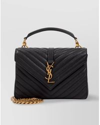 Saint Laurent - Cassandre Medium Leather Quilted Shoulder Bag - Lyst