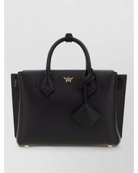 MCM - Small Leather Tote Bag Top Handles - Lyst